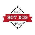Hot Dog vintage stamp retro