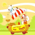Hot dogs humorous vector Royalty Free Stock Photo