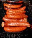 Hot dogs cooking