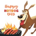 Hot dog day icon