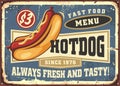 Hot dogs promotional poster design