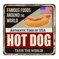 Hot Dogs vintage rusty metal sign