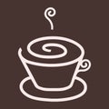 Simple cappuccino/coffee/hot drink logo, icon