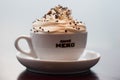 Hot drink from Caffe Nero with cream and sprinkles