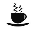 Hot drink icon, cup of tea or coffee, flat style Royalty Free Stock Photo