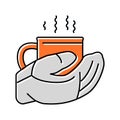 hot drink winter color icon vector illustration