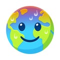 Hot Earth global warming cartoon Royalty Free Stock Photo