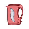 hot electric kettle cartoon vector illustration