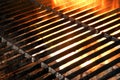 Hot Empty Flaming BBQ Grill Background Royalty Free Stock Photo