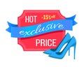 Hot Exclusive Price Shoes Vector Illustration