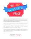 Hot Exclusive Price Off Discount Label on Poster