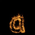 Hot fiery burning flame font
