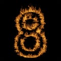 Hot fiery burning flame font