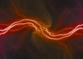 Hot fiery lightning, abstract plasma background Royalty Free Stock Photo