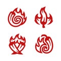 Hot fire chili logo collection