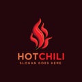 Hot fire chili logo vector