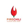 Hot fire chili logo vector