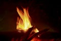 Hot fires and fires at night Royalty Free Stock Photo