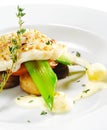 Hot Fish Dishes - Halibut fillet Royalty Free Stock Photo