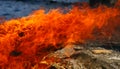 Hot flames. Royalty Free Stock Photo