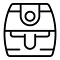 Hot food machine icon outline vector. Appliance cook