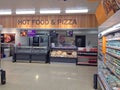 Hot food and Pizza counter.