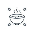 hot food vector icon. hot food editable stroke. hot food linear symbol for use on web and mobile apps, logo, print media. Thin Royalty Free Stock Photo