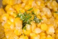 Honey basil garlic butter corn Royalty Free Stock Photo