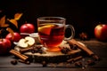 Hot fruit homemade tea warm. Generate Ai