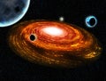 Hot galaxy planet Space illustration. Royalty Free Stock Photo