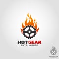 Hot Gear - Auto Fire Logo Royalty Free Stock Photo