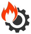 Hot Gear Vector Icon Illustration Royalty Free Stock Photo