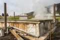 Hot geothermic steam in Iceland, industrial Royalty Free Stock Photo