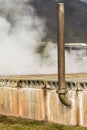 Hot geothermic steam in Iceland, industrial Royalty Free Stock Photo