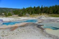 Hot geyser pool in Old Faithful area Royalty Free Stock Photo