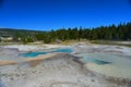 Hot geyser pool in Old Faithful area Royalty Free Stock Photo