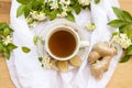 Hot ginger juice herbal healthy drink from nature