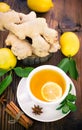 Hot ginger tea Royalty Free Stock Photo