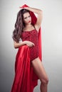 Hot girl in red Royalty Free Stock Photo