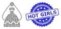 Textured Hot Girls Watermark and Recursion Bride Icon Composition