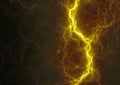 Hot golden lightning Royalty Free Stock Photo