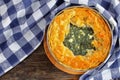 Hot greek spinach feta cheese pie Royalty Free Stock Photo