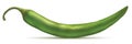 Hot green chili pepper