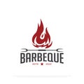 Hot grill barbecue logo design inspirations, vintage fire grill food and restaurant icon vector illustrations Royalty Free Stock Photo