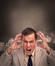 Hot headed business man yelling Royalty Free Stock Photo