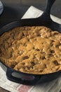 Hot Homemade Chocolate Chip Skillet Cookie Royalty Free Stock Photo