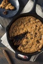 Hot Homemade Chocolate Chip Skillet Cookie Royalty Free Stock Photo