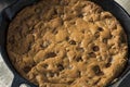 Hot Homemade Chocolate Chip Skillet Cookie Royalty Free Stock Photo