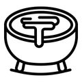 Hot jacuzzi icon, outline style