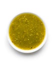 Hot jalapeno sauce. Green chilli sauce Royalty Free Stock Photo